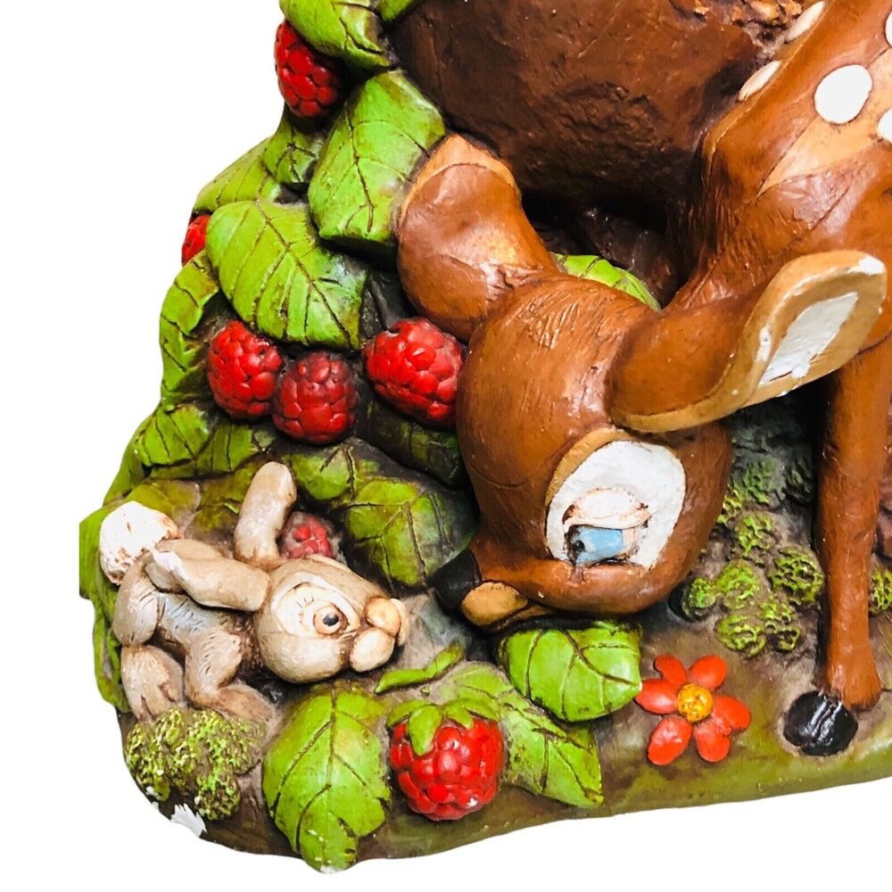 VTG‎ JUTA SANGTHAWEEP Disney Bambi Thumper Cottage Core Chalkware Nursery Lamp
